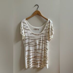 Reiss Gold Sequin top